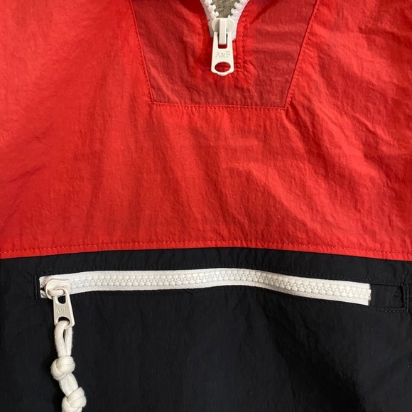 Abercrombie & Fitch Y2K Colorblock Quarter Zip Windbreaker MEDIUM - Picture 7 of 10